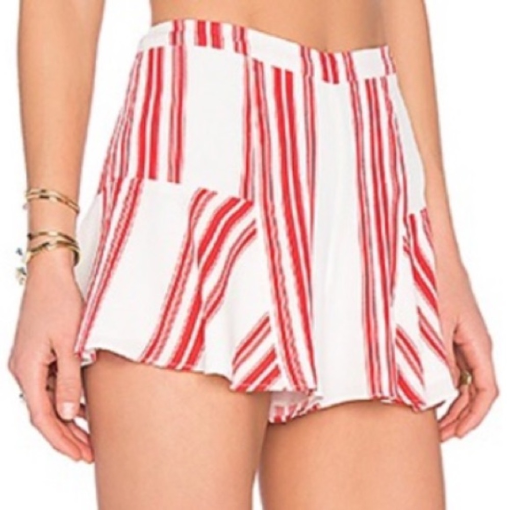 Lovers + Friends Striped High Waist Shorts
